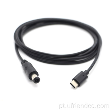 PD USB-C para DC5521 47517/7010/7040 Cabo de alimentação de dados